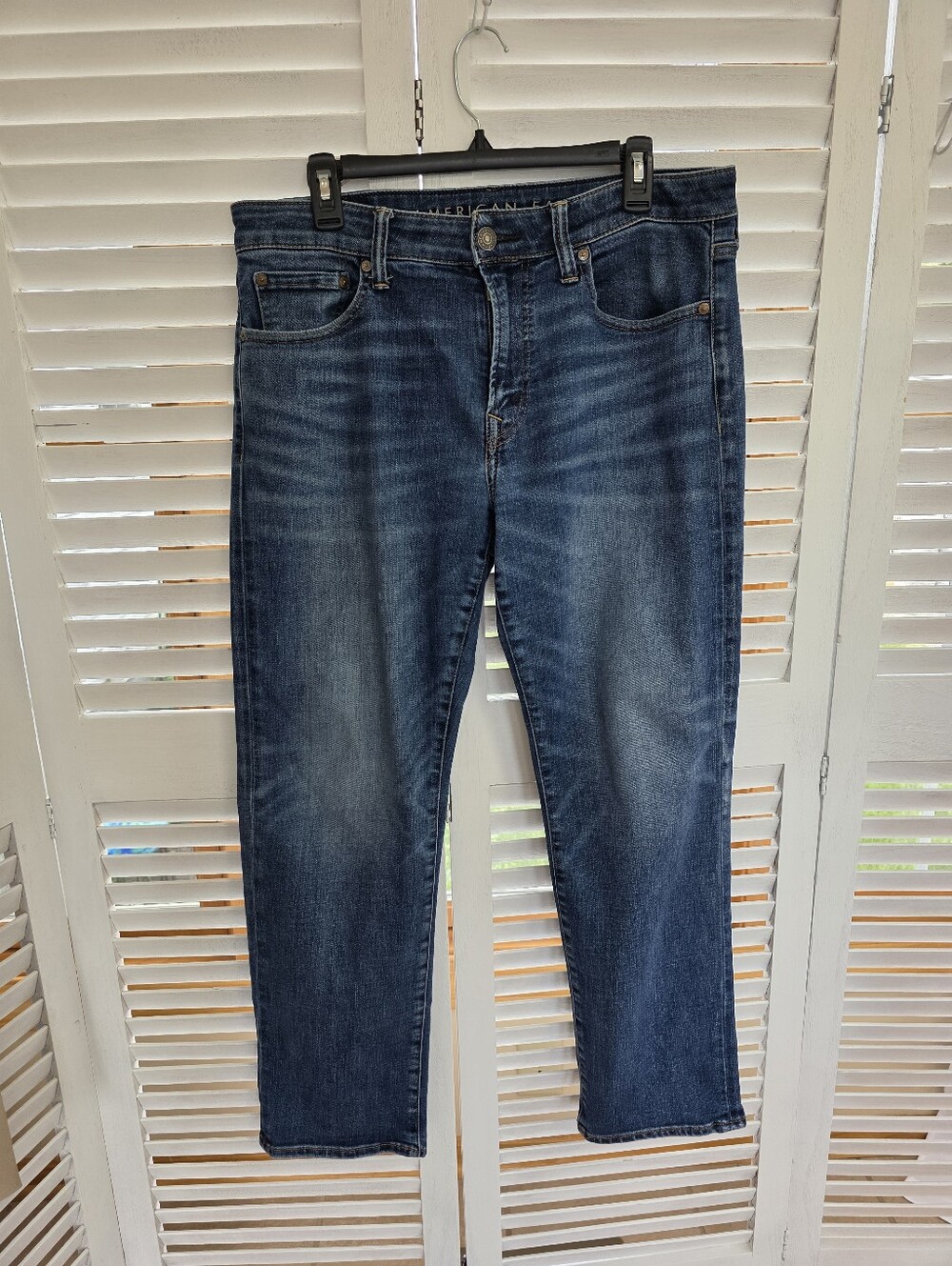 American Eagle Airflex Men's Distressed Straight Leg Jeans Size 33 X 30
